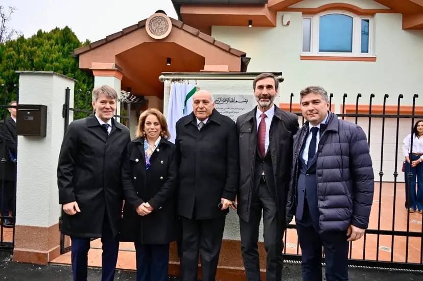 Mr. Attaf supervises the official inauguration ceremony of the Algerian Embassy in Bratislava.