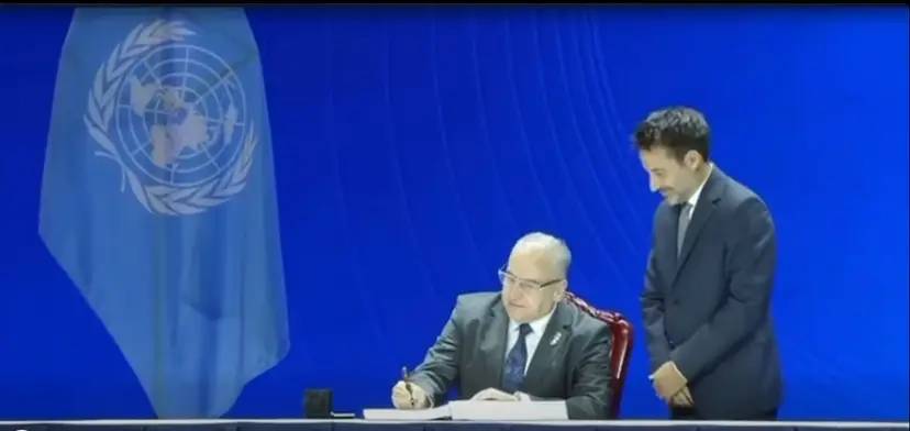 Mr.Magramane signed the United Nations Convention on Cybercrime.